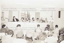 Primeira Reunião da Direção Nacional da CUT ([São Paulo-SP?], 1983). Crédito: Vera Jursys