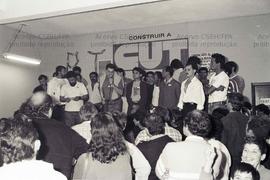 [Festa de posse da Diretoria dos Químicos Unificado de Osasco, Campinas e Região?] (Osasco-SP, 06 ago. 1990). Crédito: Vera Jursys