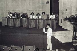 Assembleia do Sindicato dos Médicos de São Paulo ([São Paulo-SP?], 30 out. 1985). Crédito: Vera Jursys