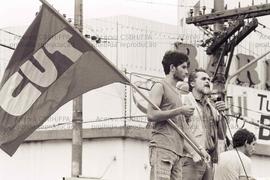 Greve Geral e Campanha salarial unificada (São Paulo-SP, 06 nov. 1985). Crédito: Vera Jursys