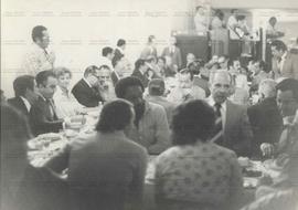 Almoço com o ministro Arnaldo Prieto na churrascaria Rincão Gaúcho (Rio de Janeiro-RJ, 18 jul. 1978). / Crédito: Roberto A. G. Cerqueira.