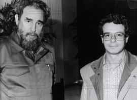 Encontro entre Fidel Castro e Frei Betto (Local desconhecido, data desconhecida). / Crédito: Auto...
