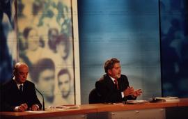 Debate entre presidenciáveis realizado na Rede Bandeirantes de televisão no primeiro turno das eleições de 2002 (São Paulo-SP, 4 ago 2002) / Crédito: Autoria desconhecida