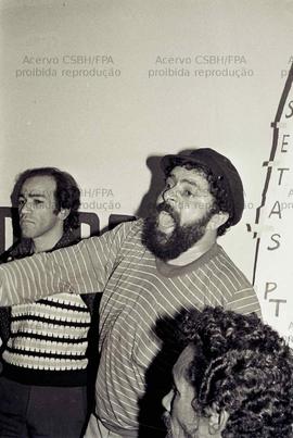 Lançamento do Comitê de campanha do PT nas eleições de 1982 (São Bernardo do Campo-SP, 1982). Cré...