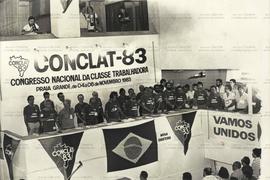 Congresso Nacional da Classe Trabalhadora (Praia Grande-SP, 4-6 nov. 1983). / Crédito: Autoria de...