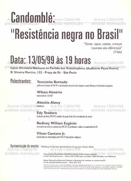 Candoblé: “Resistencia negra no Brasil” (São Paulo (SP), 13-05-1999).