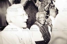 Visita de Desmond Tutu, bispo da Igreja Anglicana na África do Sul, ao Brasil (São Paulo-SP, mai....