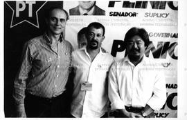 Sessão de fotos de candidaturas dp PT nas eleições de 1990 (São Paulo-SP, 1990). / Crédito: Esdras Martins.