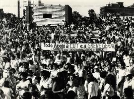 [Assembleia Estadual dos Trabalhadores Gaúchos?] ([Bagé-RS], 16 out. 1983). / Crédito: Humberto Monteiro.