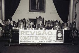 Ato contra Revisão Constitucional, no Largo São Francisco (São Paulo-SP, set. [1993?]). Crédito: ...