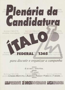 Plenária da Candidatura: Ítalo Federal 1365. (1994, São Paulo (SP)).
