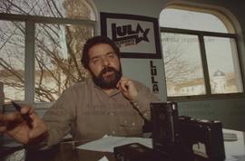 Lula, candidato à Presidência da República (PT), concede entrevista nas eleições de 1989 ([São Pa...