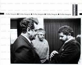 [Inauguração do comitê regional da campanha Lula presidente?] ([Brasília-DF?], 9 ago. 1989). / Crédito: Daniel Augusto Junior/Folha Imagem.