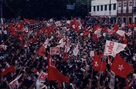 Comício da candidatura &quot;Lula Presidente&quot; (PT) no Pará (Pará, 1989). / Crédito: Lurdinha...