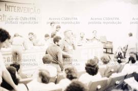 Congresso da fundação da CUT-SP, no Sindicato dos Químicos e Plásticos de São Paulo (São Paulo-SP, 1984). Crédito: Vera Jursys