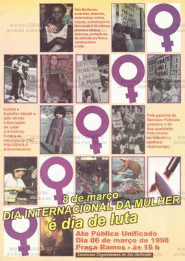 8 de março, dia internacional da mulher é dia de luta  (São Paulo (SP), 08/03/1998).