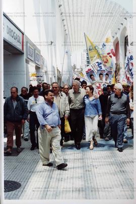 Atividades de campanha de candidaturas do PT no ABC nas eleições de 2000 (Local desconhecido, 2000). / Crédito: Roberto Parizotti