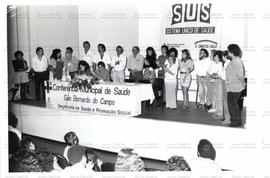 Conferência Municipal de Saúde, 1ª (São Bernardo do Campo-SP, Data desconhecida). / Crédito: Autoria desconhecida.