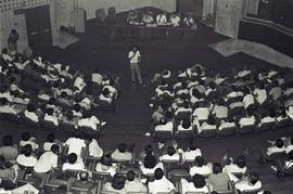 Assembleia do Sindicato dos Médicos de São Paulo ([São Paulo-SP?], 08 jan. 1986). Crédito: Vera J...