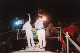 Comício da candidatura &quot;Lula Presidente&quot; (PT) nas eleições de 2002, no Anhembí (São Paulo-SP, 2002) / Crédito: Autoria desconhecida
