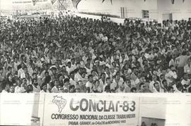 Congresso Nacional da Classe Trabalhadora (Praia Grande-SP, 4-6 nov. 1983). / Crédito: Autoria desconhecida.
