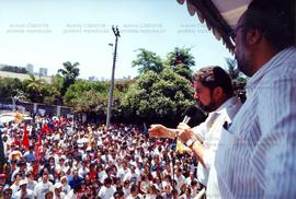 Comício da candidatura “Lula Presidente” (PT) nas eleições de 1994 (Divinópolis-MG, 22 set. 1994)...