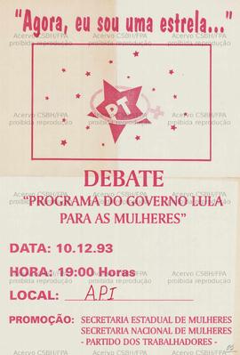 Debate: “Programa do Governo Lula para as mulheres [1]. (1994, Brasil).