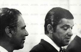 Retrato do ministro Ney Braga e do governador Jaime Canet (PR) em evento não identificado / Crédito: Ivan Carlos Bueno.