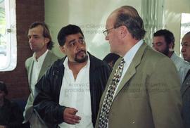 Reunião da Comissão dos bancários do Banespa com a candidatura “Rossi governador” (PDT) ([São Paulo-SP?], 1998). Crédito: Vera Jursys