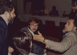 Evento não identificado [Encontro de Lula com Florestan nas eleições de 1989[ (Local desconhecido, 1989). Crédito: Vera Jursys
