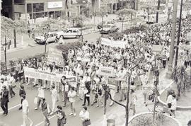 Ato dos professores (Apeoesp) na Praça da República (São Paulo-SP, 14 set. 1989). Crédito: Vera Jursys