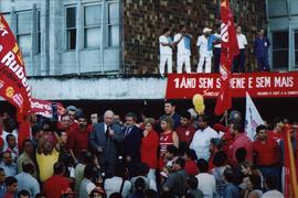 Atividade da candidatura &quot;Lula Presidente&quot; (PT) nas eleições de 2002 (Recife-PE, 2002) ...