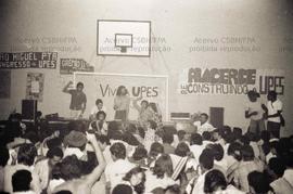 Congresso de fundação da UPES, realizado na PUC-SP (São Paulo-SP, data desconhecida). Crédito: Ve...