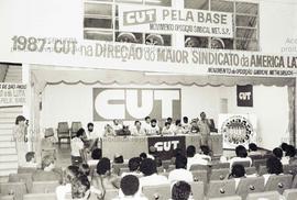 Ato de lançamento Chapa 3 ao Sindicato dos Metalúrgicos de São Paulo (São Paulo-SP, mai. 1987). C...