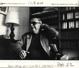 Entrevista de Jean-Paul Sartre ao jornal Em Tempo ([Paris-França], 12 jun. 1978). / Crédito: Alécio de Andrade/Magnum.