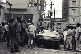 Assembleia do Sindicato dos Condutores de Veículos Rodoviários de São Paulo durante a greve da categoria ([São Paulo-SP?], fev. 1990). Crédito: Vera Jursys