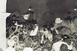 Ato por uma “Constituinte livre e soberana”, no Largo São Francisco (São Paulo-SP, 11 ago. 1985)....