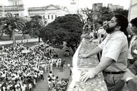 Visita da candidatura “Lula Presidente” nas eleições de 1989 (Recife-PE, 22 abr. 1989). / Crédito...