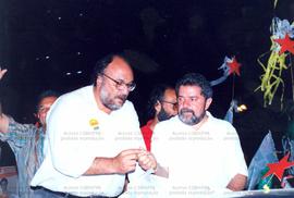 Comício da candidatura “Lula Presidente” (PT) nas eleições de 1994 (Belo Horizonte-MG, 22 set. 1994). / Crédito: Autoria desconhecida