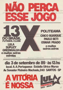 Não perca esse jogo. (1989, Santos (SP)).