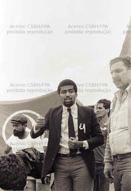 Ato dos deputados do PCdoB contra o arrocho salarial (Brasília-DF, data desconhecida). Crédito: Vera Jursys