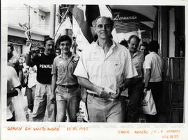 Atividades de campanha de candidaturas do PT nas eleições de 1990 (São Paulo, 1990). / Crédito: C...