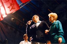 Comício na Sé promovido pela candidatura “Lula Presidente” (PT) nas eleições de 1998 [1] (São Pau...