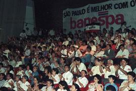 Protesto dos bancários “contra a federalização do Banespa”, na Assembleia Legislativa do Estado de São Paulo (São Paulo-SP, 1996). Crédito: Vera Jursys