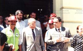 MST reúne-se com governador de Pernambuco Miguel Arraes (Recife-PE, 17 abr. 1997). / Crédito: Clóvis Campêlo.