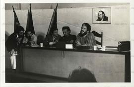 Debate com Hugo Blanco no Sindicato dos Jornalistas de São Paulo (São Paulo-SP, jul.1979). / Créd...