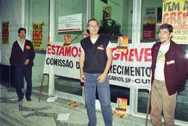 Greve dos bancários em São Paulo (São Paulo-SP, 1998). Crédito: Vera Jursys