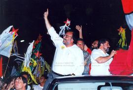 Comício da candidatura “Lula Presidente” (PT) nas eleições de 1994 (Belo Horizonte-MG, 22 set. 1994). / Crédito: Autoria desconhecida