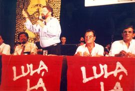 Evento não identificado [candidatura “Lula Presidente” (PT) eleições de 1989] [1] (Local desconhecido, 1989). / Crédito: Autoria desconhecida