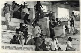 Greve dos trabalhadores na construção civil ([Belo Horizonte-MG, 3] ago. 1979). / Crédito: Alberto Escalda.
